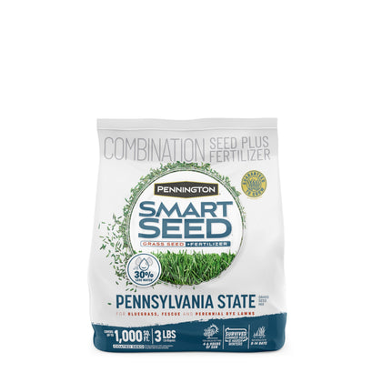 Pennington Smart Seed Pennsylvania Mix bag ready for overseeding up to 1000 sq ft.