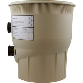 Spa-filter setup using Pentair 178578 almond bottom tank demonstrates versatility.