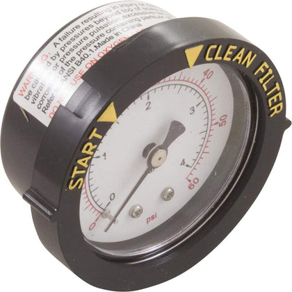 Pentair 190059 rear-mount pressure gauge close-up for precise monitoring