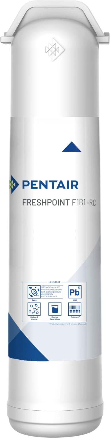 Pentair FreshPoint F1B1 replacement cartridge for under-sink system with carbon/sediment filtration improves taste