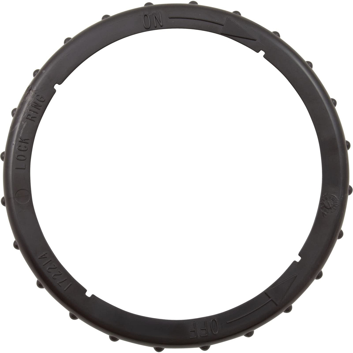 Close-up of the lock ring's durable metallic finish for long-lasting use.