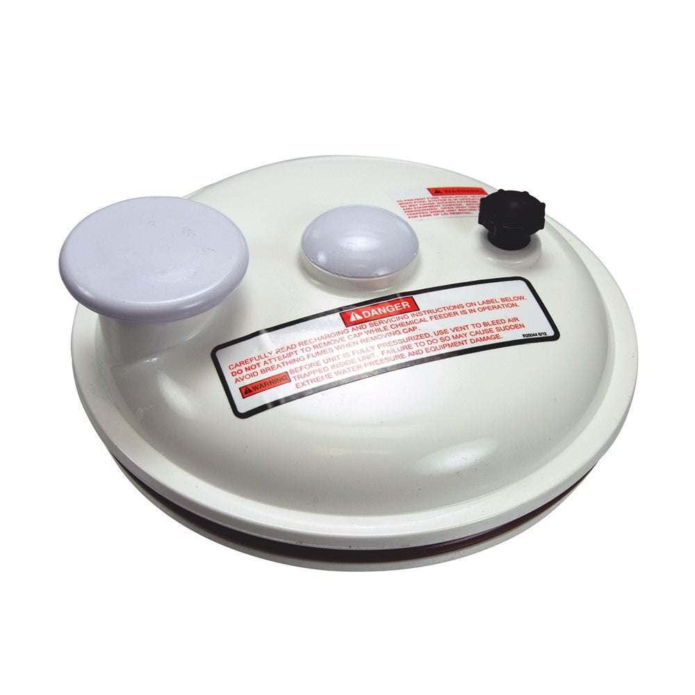 Pentair R172385D lid assembly for high-capacity feeders, quick replacement.