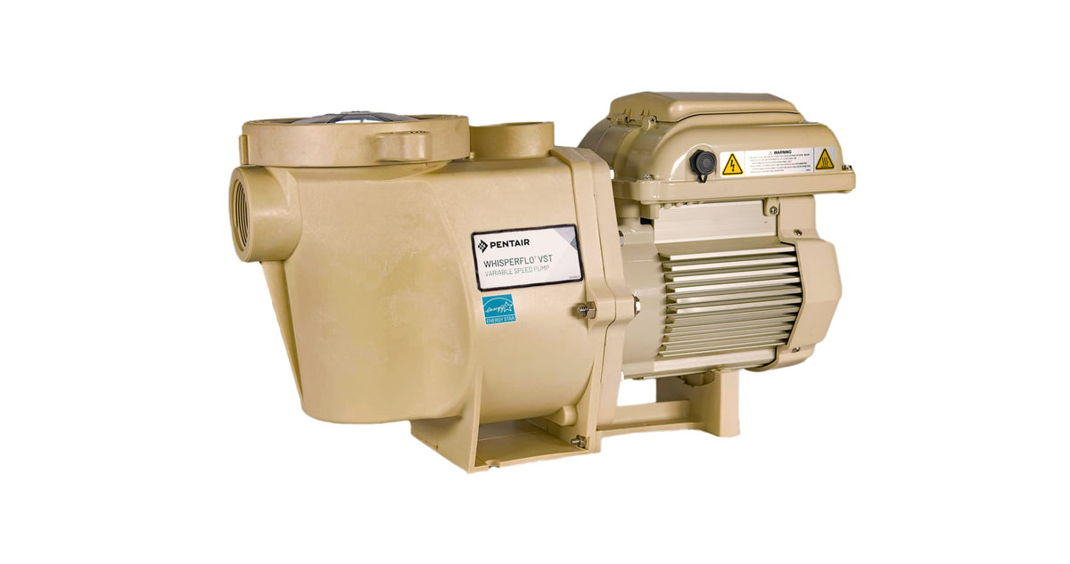 Pentair WhisperFlo VST pump front view highlighting energy-saving variable speed performance