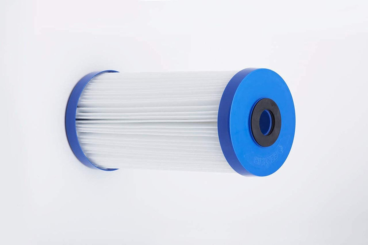 Pentek R50-BB installed in a 10-inch Big Blue housing for whole-house protection.