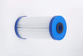 Pentek R50-BB installed in a 10-inch Big Blue housing for whole-house protection.