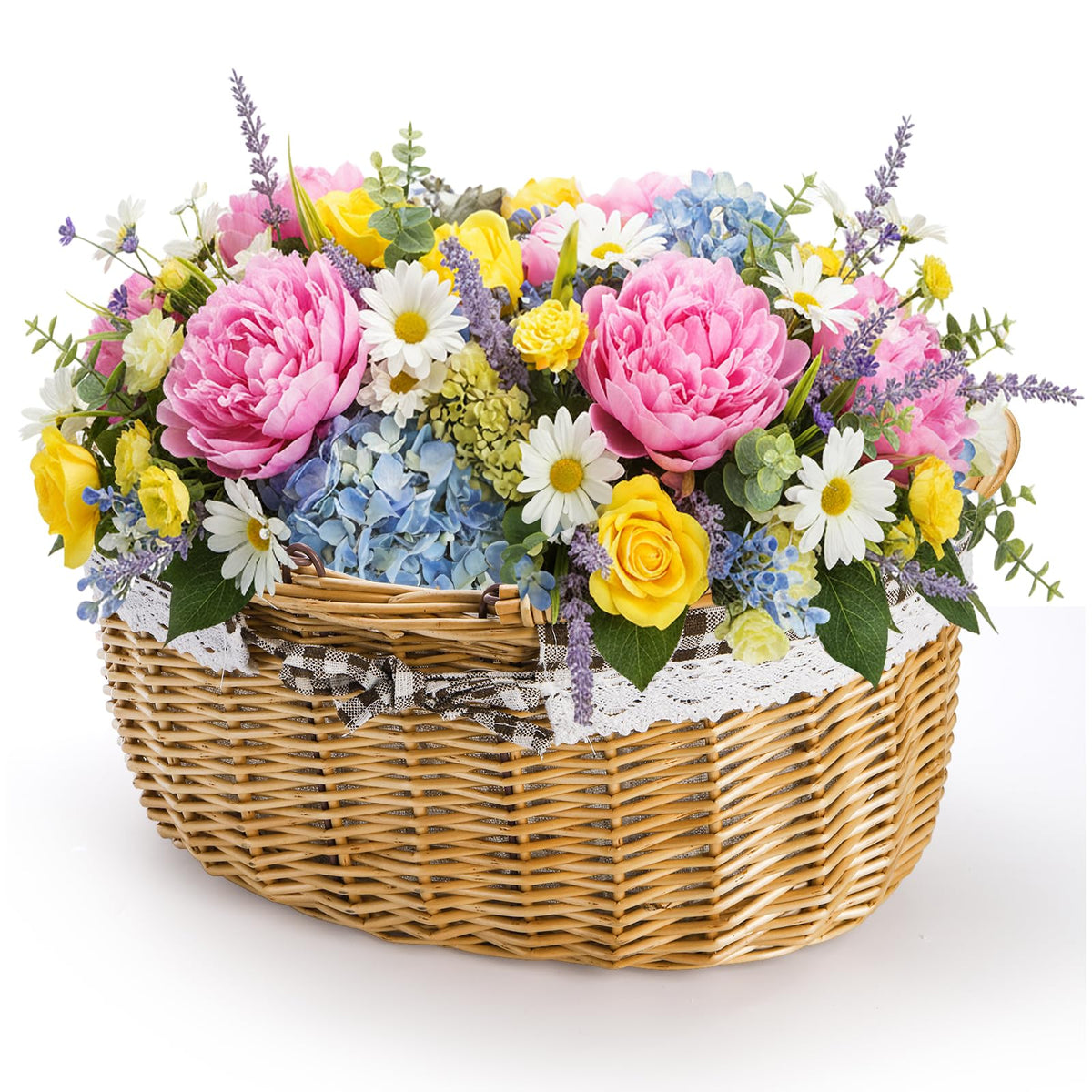 Peohud picnic basket dimensions 13.58 by 10.63 by 5.91 inches for planning