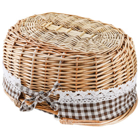 Peohud gift-ready wicker basket adds rustic charm to celebrations