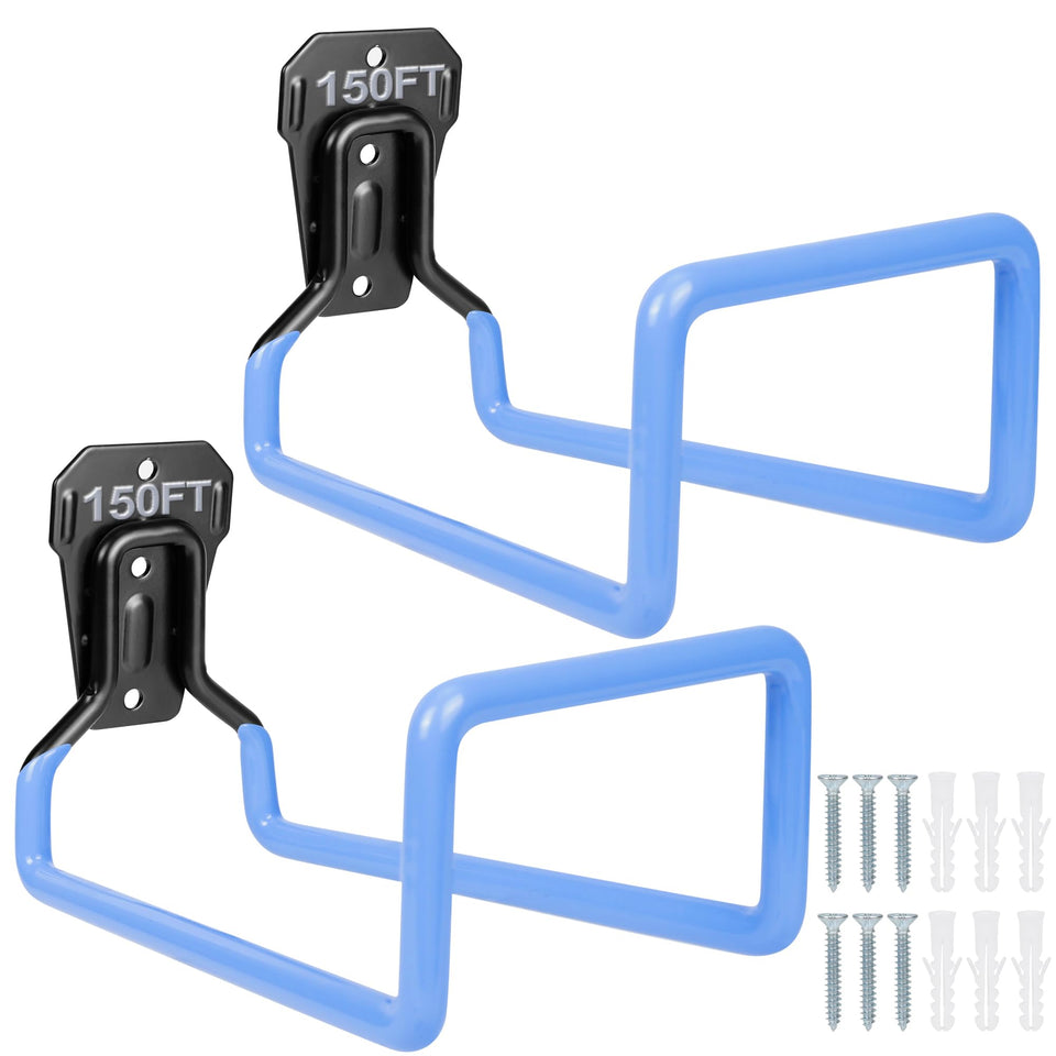 PeoMev hose hanger wall-mount side view for durable outdoor storage