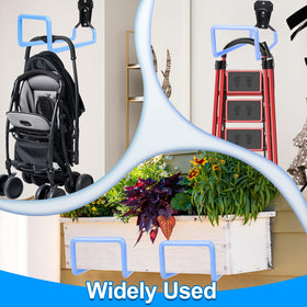 PeoMev wall-mounted hose holder supports heavy-duty hoses securely