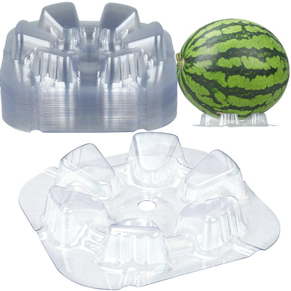 Peony Man melon cradle clear-stand supports watermelons away from soil for better airflow.