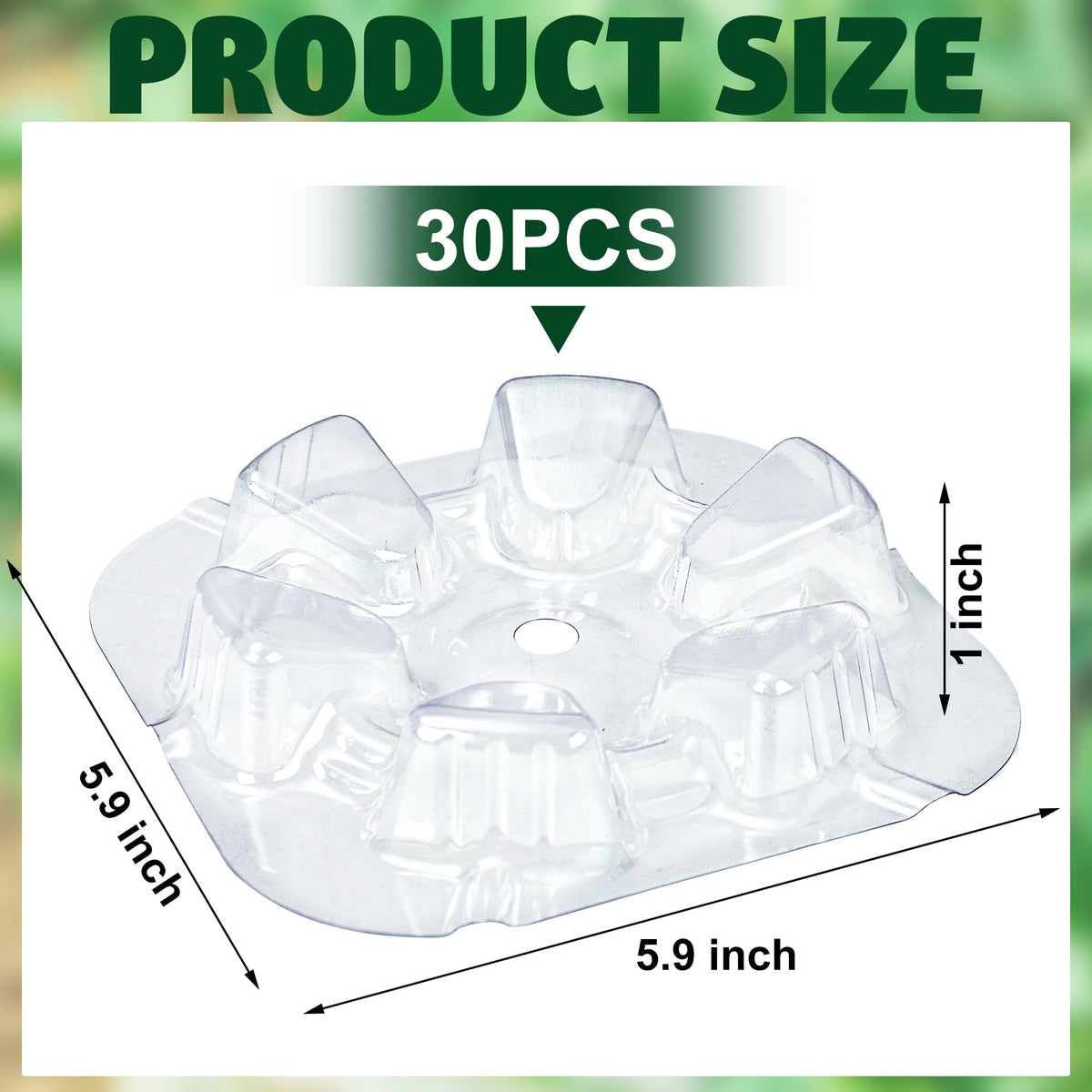 Peony Man plastic melon cradle close-up highlights sturdy thickness for fruit protection.