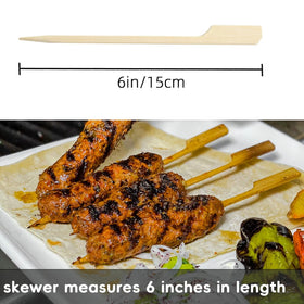 PEOUWNES bamboo skewers for appetizers 6in ideal for canapés and cocktails.