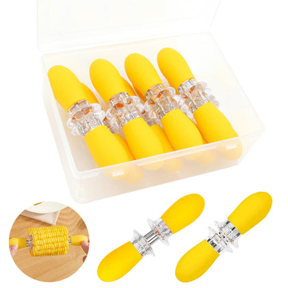 PEOUWNES corn holders interlocking design for safer grilling.