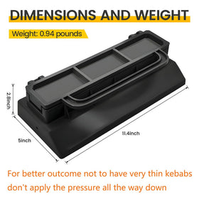 Peouwnes easy-clean design simplifies post-grill cleaning.