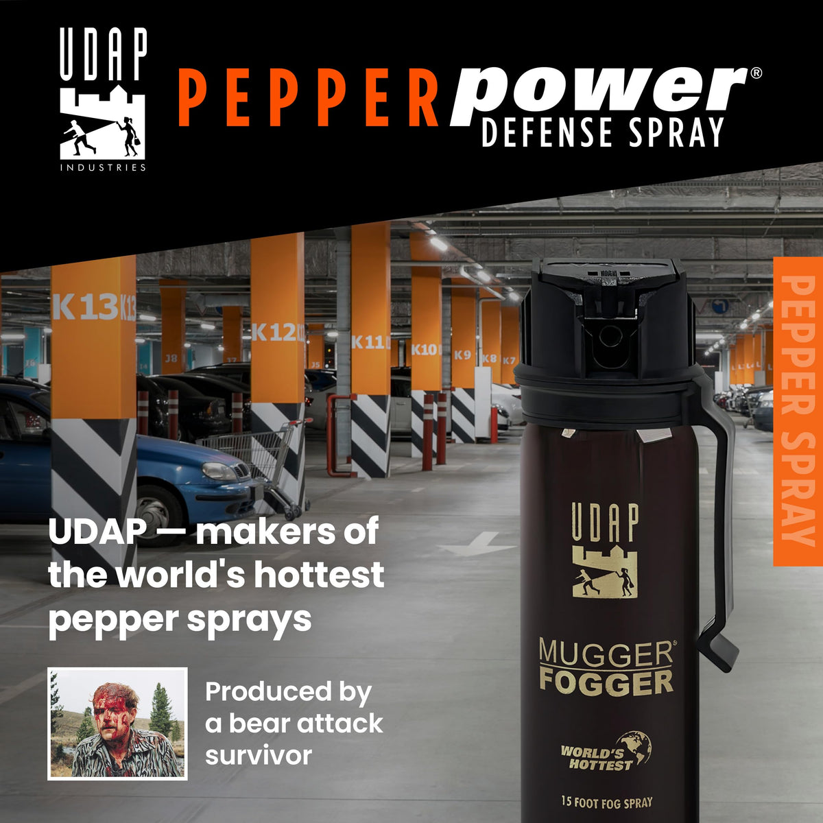 Pepper Power 3.1 oz unit offers potent protection in a compact package.