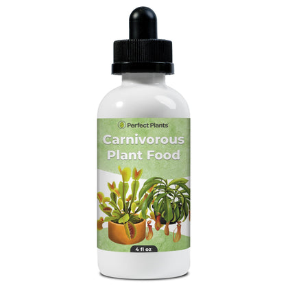 Perfect Plants Carnivorous Plant Food Drops bottle pour shows easy dosing for care
