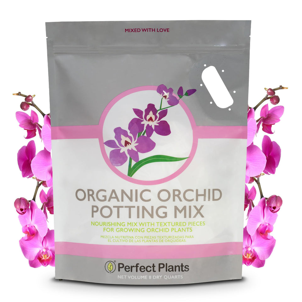 Perfect Plants Orchid Mix bag, durable resealable packaging for extended storage