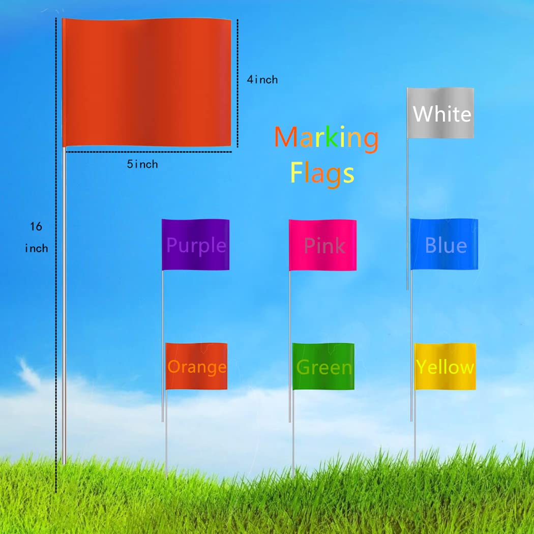 PERFECTFLY green flag on 16-inch stake close-up showing durable vinyl.