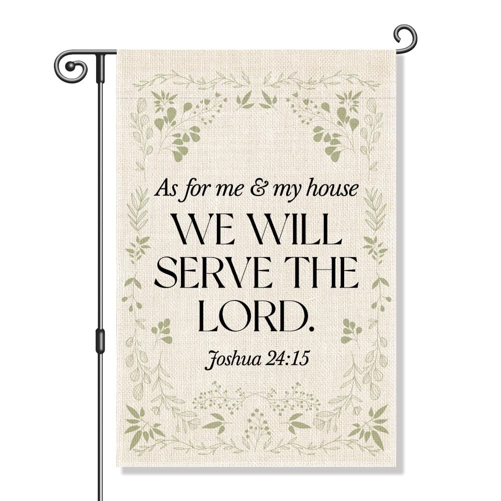 Perfectinsoy Bible Verse Garden Flag shows faith-inspired design for outdoor or indoor display