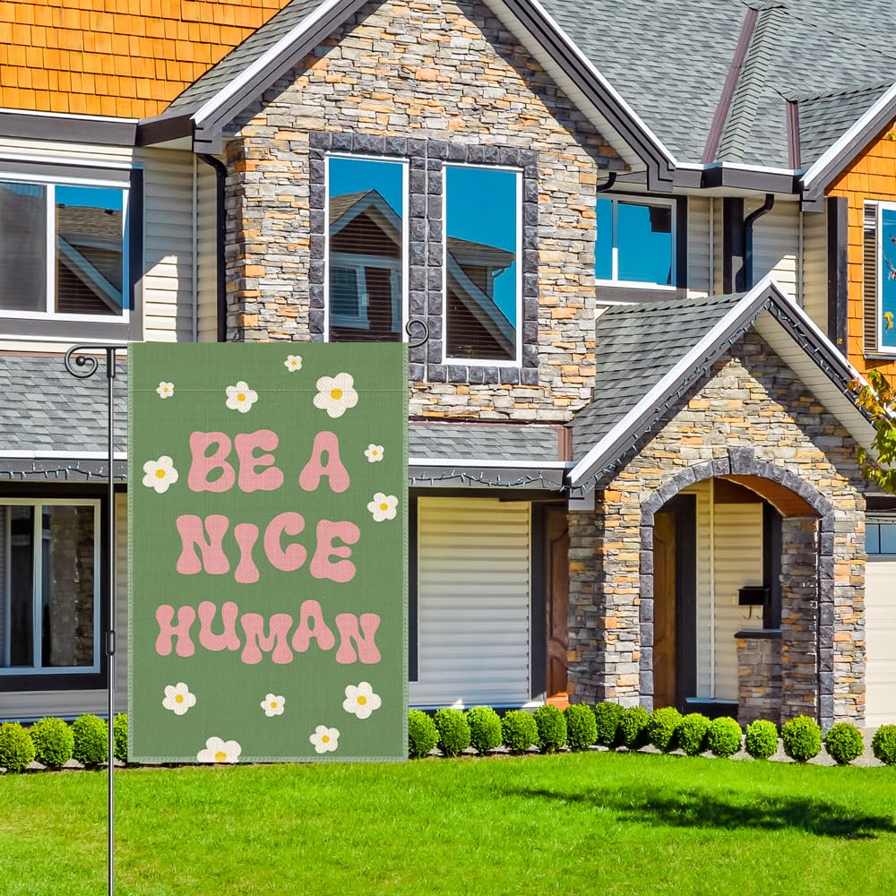 Perfectinsoy Floral garden flag adds color and seasonal charm to outdoor space.