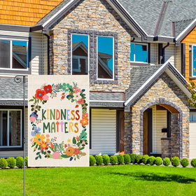 Perfectinsoy Flower yard banner for outdoor decor on porches and patios