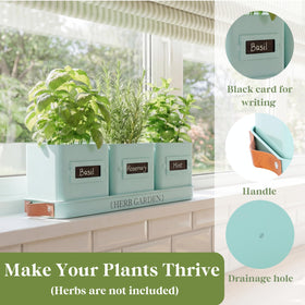 PERFNIQUE herb pots with drainage holes for healthy soil moisture