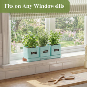 PERFNIQUE farmhouse-style herb pots brighten kitchens and living spaces
