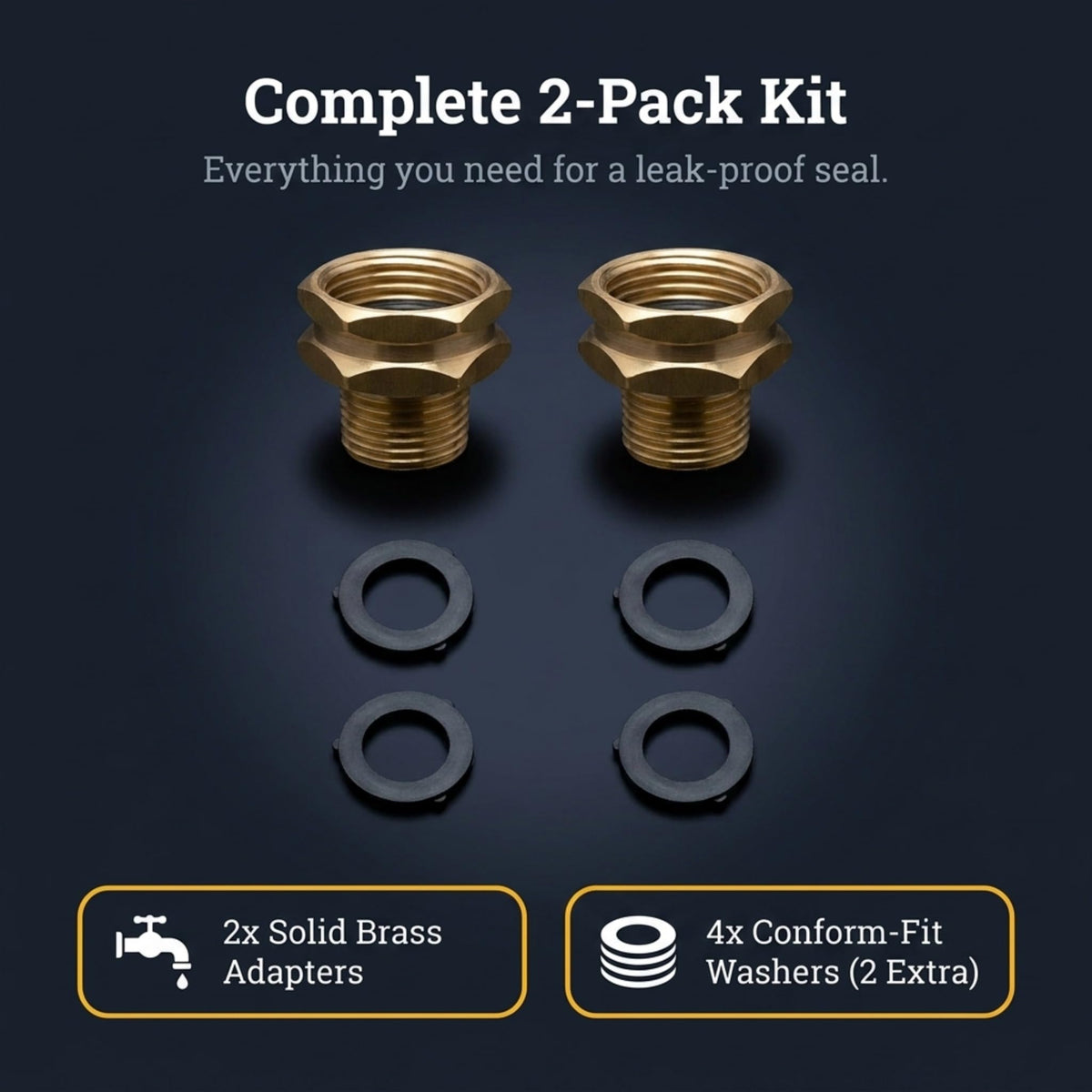 Performore two-pack brass connectors demonstrate quick connect and longevity