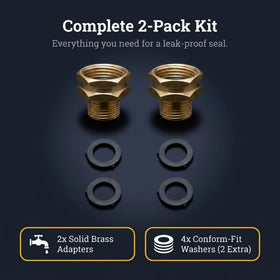 Performore two-pack brass connectors demonstrate quick connect and longevity