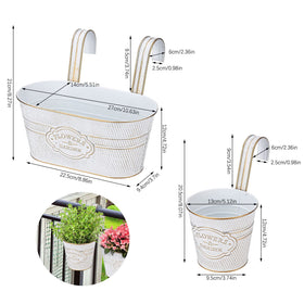 PerGar detachable hooks on planters enable versatile mounting on railings or walls.