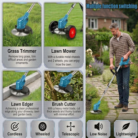 PericGrip 3-in-1 brush cutter for light brushes and soft weeds.