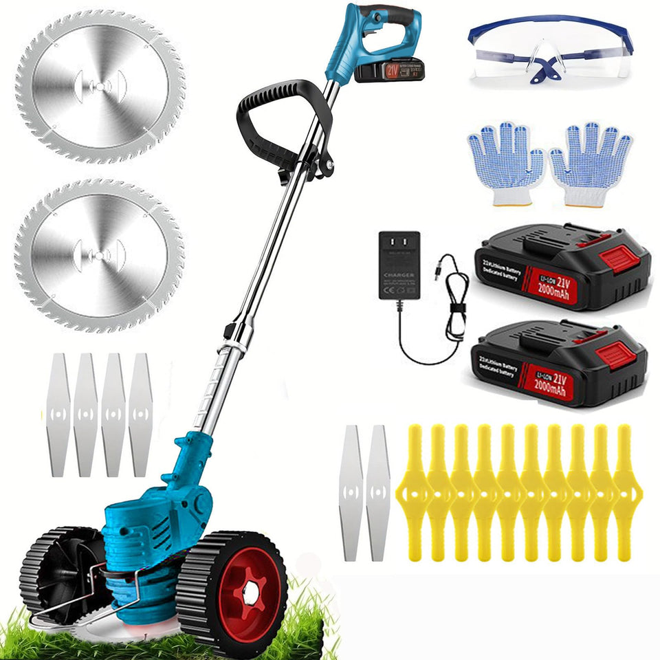 PericGrip cordless weed wacker with 21V battery for easy lawn maintenance.