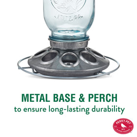 Perky-Pet Embossed Bird Detail Glass adds vintage charm and visibility.
