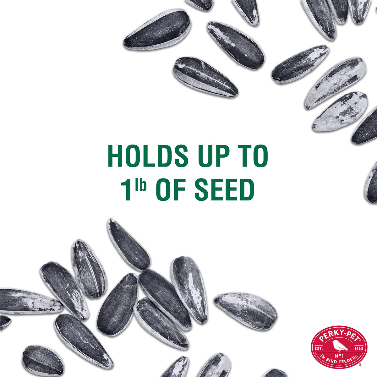 Perky-Pet One-Pound Seed Capacity reduces frequent refills for busy yards.