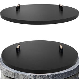 Permade fire pit lid round 38 diameter covers a fire pit for weather protection