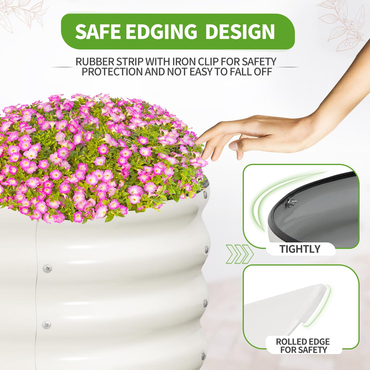 Permade folding edge safety design protects hands during installation.