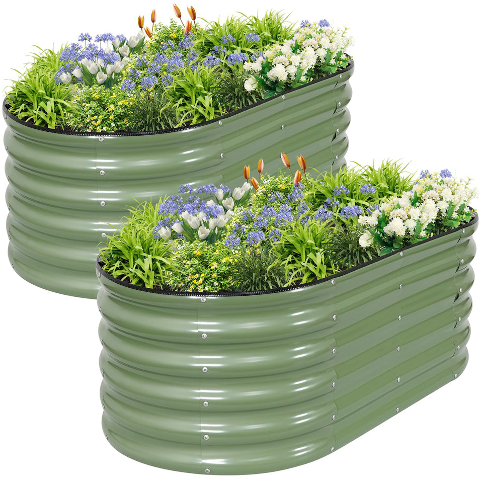Permade galvanized raised bed 4x2x1-4ft during assembly, sturdy and long-lasting.