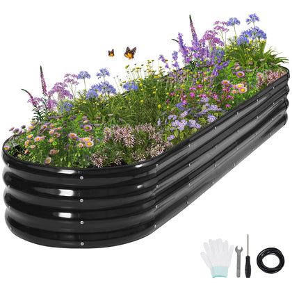 Permade galvanized raised bed edge shows a safe folded edge for family-friendly gardening