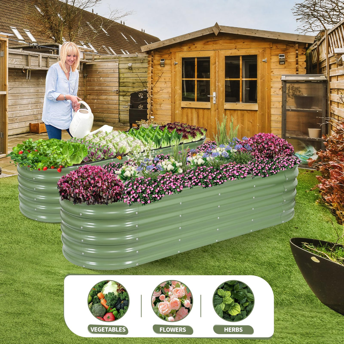 Permade ready-to-use planting bed for vegetables, herbs, and flowers