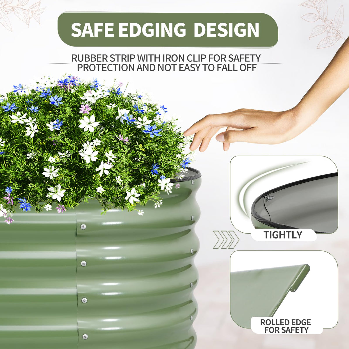 Permade safe-edge folding edge for injury-free assembly