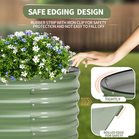 Permade raised bed safety edge design with rounded corners for safe gardening.