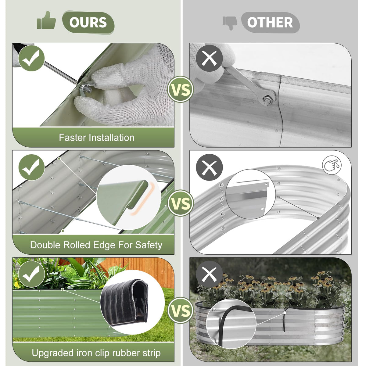 Permade oval bed with rust-proof coating for long-lasting use
