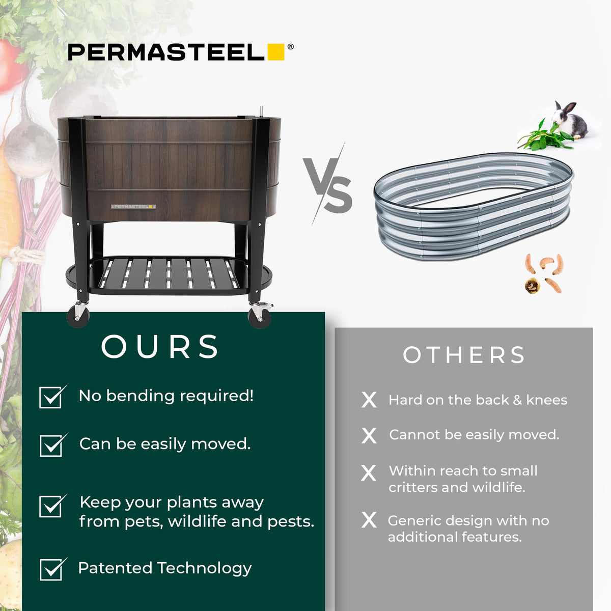 Permasteel Eco-Chamber and soil platform promote healthy drainage and air circulation.