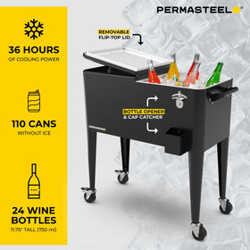 Permasteel Party Cooler is BPA-free for safe outdoor use.