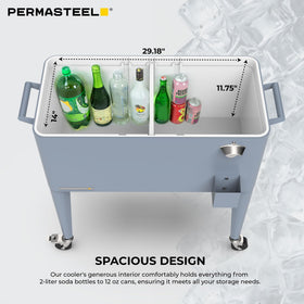 Permasteel retro blue cooler adds stylish flair to gatherings