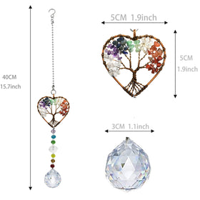 Persofine crystal ball suncatcher 30mm enhances sunlight with sparkling facets