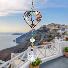 Persofine rainbow prism hanging suncatcher adds color to windows and rooms