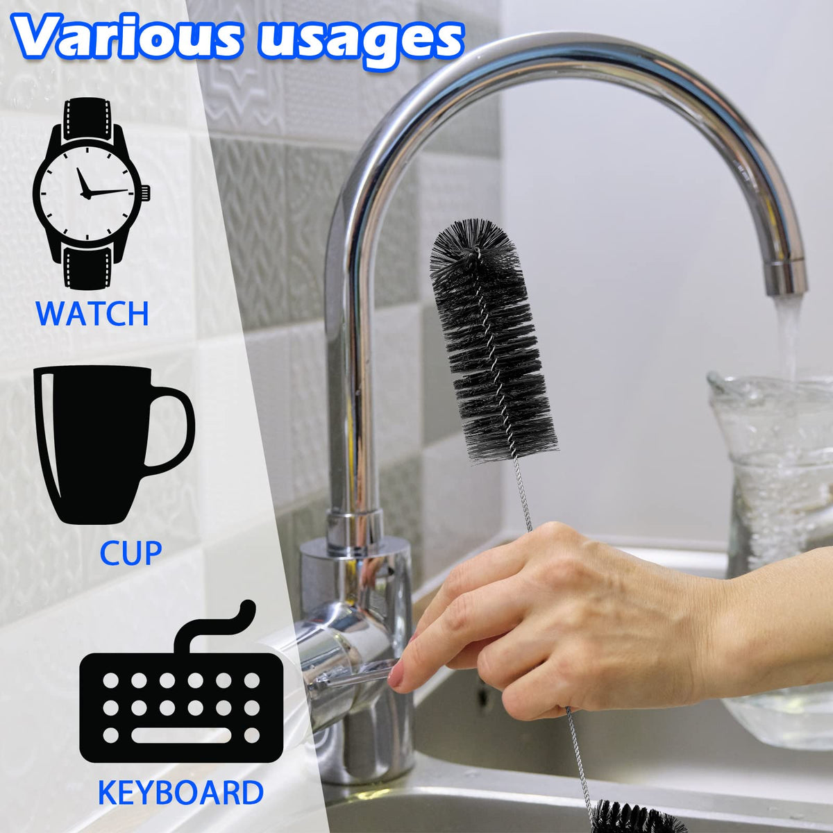 Perthlin 2-in-1 brush head for nectar bottle and feeder maintenance