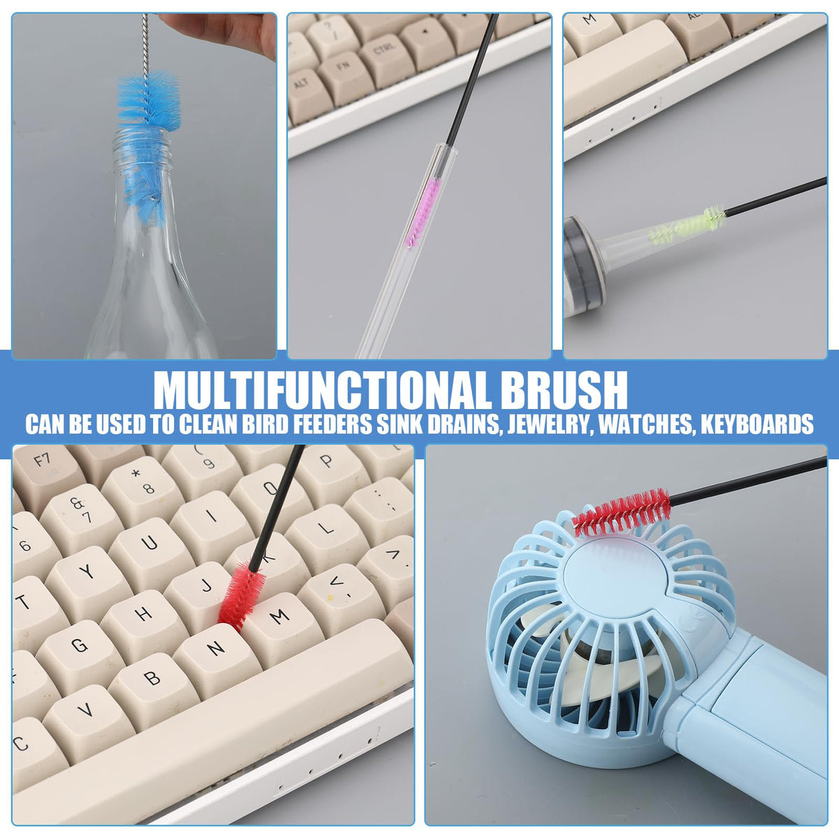 Perthlin hummingbird feeder brush bristles provide safe, effective scrubbing
