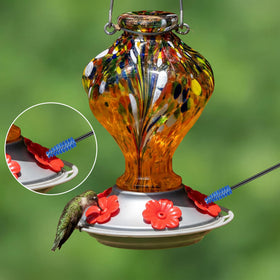 Perthlin hummingbird feeder flowers set adds realistic color to attract birds